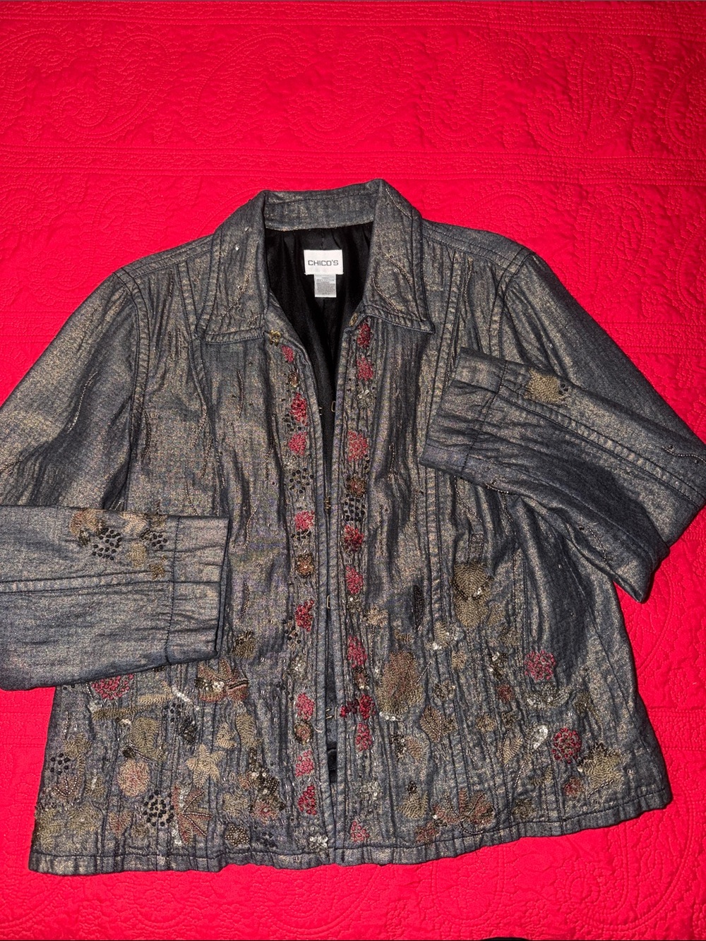 Chico’s embellished jacket